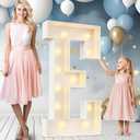 Ledido 4FT Marquee Light Up Letters E, Easy to Assemble Marquee Letters 4 Feet Tall for Indoor & Outdoor Events, Large Lighted Letter for Birthday Graduation Baby Shower Anniversary Party Decorations