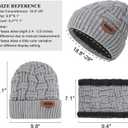 3-Pieces Winter Beanie Hat Scarf and Touch Screen Gloves Set Warm Knit Skull Cap for Men Women