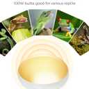 Reptile Heat Lamp, Simulate Natural Sunlight Heat Light Bulbs 2 Pack 100W Amphibians Basking Heat Lamp Bulbs for Reptiles, Bearded Dragon, Lizard, Turtle, Chicken