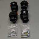 2" Inch Stem Leveling Casters Wheel with Ratchet Handle, 1/2 Inch and M12 Stem Size, Height Adjustable Heavy Duty Casters Set of 4 Total Load 2200 Lbs, Workbench Retractable Caster, T60, Black