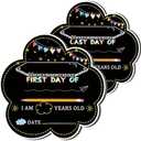 Rsgift Chalkboard First & Last Day of School 11.8×11.8 Inch, Double Sided Back to School Board, Reusable Kindergarten reschool 1st Grade Decorations Photo Props for Kids/Girls/Boys, Pack 2