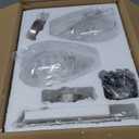 Brushed Nickel Pendant Lights Kitchen Island 2 Pack, Modern Glass Pendant Light Fixtures with Hammered Glass and Rods, Adjustable Small Hanging Light for Kitchen Sink Dining Room Bathroom