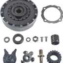 17T Semi Auto Clutch Assembly for 50cc 70cc 90cc 110cc 125cc 135cc ATV, Dirt Bike, Go Kart – Fits TaoTao, Kazuma, SUNL, Roketa – High Torque, Heat Resistant
