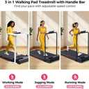 Walking Pad with Handle Bar, Small Walking Pad Treadmill for Home
2026 Upgrade Walking Treadmill for Home Small, 3.0HP Portable Under Desk Treadmills with Handles, 0.6-7.6MPH, 350LBS