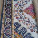 JONATHAN Y Boho Vintage Blue/Multi Indoor Area Rug, 5x8, Bohemian Flair Medallion, Floral Easy-Cleaning High Traffic for Living Room, Bedroom, Kitchen, Pet-Friendly, Non-Shedding (BMF106A-5)