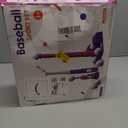 QDRAGON 2 in 1 T Ball Sets for Kids 3-5 5-8, Tee Ball Set with Automatic Pitching Machine/Adjustable Batting Bat & Stand/6 Balls, Baseball Toys Outdoor Sport for Toddlers Girls, Pink