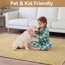 Washable Entryway Rug 2x3 - Non Slip Small Door Mat Indoor Entrance - Low Profile Front Door Mats for Inside House - Boho Woven Foyer Rug - Absorbent Mud Mat for Entryway,Mudroom(2'x3',Brown)