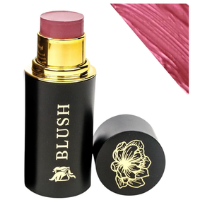 Cream Blush Stick by Phoenix Beauty – 3-in-1 Cheek, Lip & Eye Color | High Pigment, Hydrating Formula with Shea Butter & Hyaluronic Acid | Multi-Use Makeup Stick for Dewy Skin (Wild Rose, Regular)