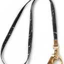 MNGARISTA Neck Keys Lanyard for Women, Durable Floral ID Lanyards with Keyring and Clasp for ID Badges, School ID or Wallets, Marble
