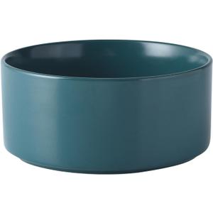 6'' Ceramic Dog Bowl - 30Oz Classic Dogs Food & Water Bowl for Small and Medium Breed Dogs, Heavy Duty Non-Slip Dog Dishes, Food Grade Stoneware Pet Bowl, Dishwasher & Microwave Safe, Green