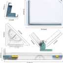 Inch A3 Drawing Board Drafting Table Multifunctional Drawing Board Table with Clear Rule Parallel Motion and Angle Adjustable Measuring System, 14.4"W x 19.7"H