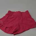 Aurefin High Waisted Athletic Shorts for Women, Womens Plus Size Running Workout Shorts with Liner and Zip Pocket 4 inch (Small, Hot Pink)