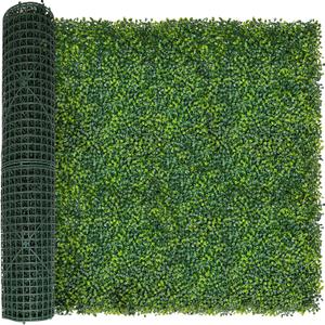 Artificial Boxwood Roll Panels: 40 X 120 In (33.5 Sqft) UV-Anti Artificial Ivy Privacy Fence Wall Screen for Indoor Outdoor Green Grass Wall Decor & Ivy Fence Covering Privacy