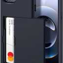 harusaki for 2025 iPhone 16e Wallet Case with Hidden Card Slot - Wireless Charging Compatible iPhone 16e Case with Card Holder for Men and Women (Black)