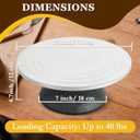 MAOPINER 12 inch Diameter Sculpting Wheel | Heavy Duty Turntable Pottery Sculpting Wheel | All Cast Iron Metal Construction Joint with Ball Bearings