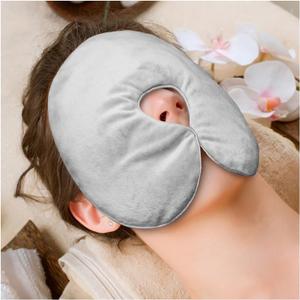 Heated Face Mask, Microwave Heating Pad for Face, Sinus Mask for Migraine, Tension, Stress, Headache, Relaxation(with Washable Cover), Hot Cold Use - Grey