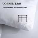 DOWNCOOL Comforters Oversize King Size, White All Season Duvet, Lightweight Quilt, Down Alternative Hotel Comforter with Corner Tabs (White, Oversize King 116x98 Inches)