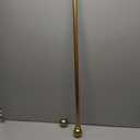 Warm Gold Curtain Rods 36-72", Decorative Curtain Rod with Ball Finials, 1 Inch Diameter Heavy Duty Drapery Rod, Adjustable Window Treatment Curtain Rods, Telescoping Single Window Rod Warm Gold