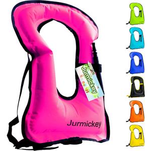 Inflatable Snorkel Vest Adults, Portable Snorkel Jacket, Buoyancy Vest for Snorkeling, Swimming, Kayaking, Boating, Safety Load Up to 220 Ibs