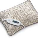 Beurer UHP48N Lux Heated Body Pillow, Lumbar Support Pillow for Back Pain Relief, Microplush Heated Pillow with 6 Temperature Settings and Auto Shut-Off, Back Pillow for Sore Muscles (1 Count (Pack of 1))