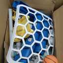 4 in 1 Adjustable Basketball Hoop Soccer Goal for Toddlers 1-3,Kids Sports Toys with Golf Baseball Toy,LED Scoreboard, Music & Educational Games,Indoor & Outdoor Baby Activity Center Age 18+M Boy Girl