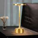 Small Table Lamp With 5200mah Battery - Rechargeable Desk Lamp For Cozy Nights, Usb-C Fast Charging & Stepless Dimming, Cordless Table Lamp With 3 Lighting Modes For Bedroom, Office & Travel (Gold)