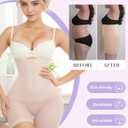 2 x Tummy Control Shapewear Shorts for Women, High Waisted Body Shaper Seamless Shorts Underdress Thigh Slimmers (Beige, XXXL)