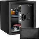 Bonsaii Security Safe Box with Money Bag, 1.28 Cubic Feet Large Document Safe Box for Home, Digital Keypad Lock, Removable Shelf for Money, Medicine, Valuables, 12.99 x 14.17 x 12.99 Inches