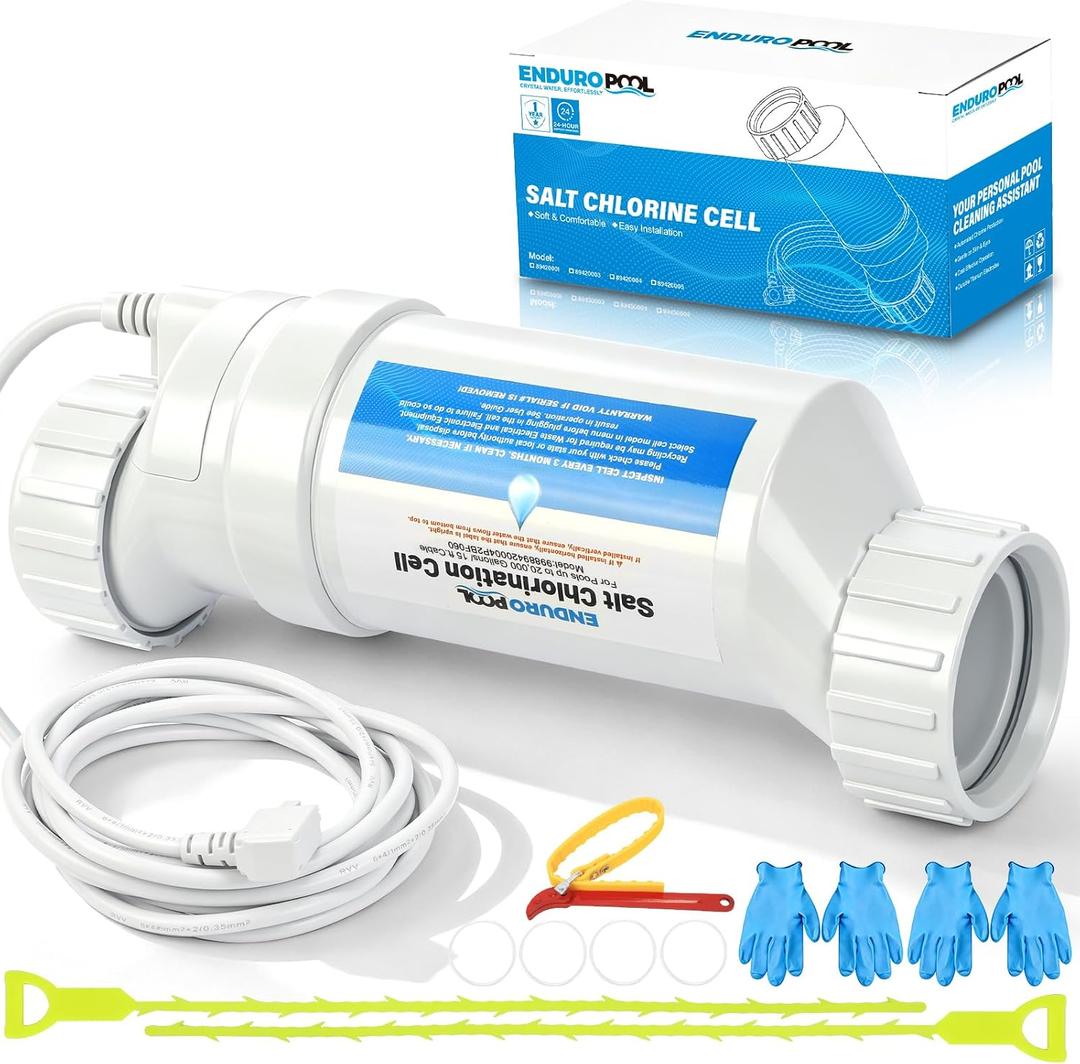 Salt Cell Replacement for Hayward T-C-5, 20,000 Gallon Pool, Durable Titanium Core, Compatible with AquaRite AquaTrol ProLogic AQ-Logic Firmware 1.50+, Cuts Chlorine Costs Up to 56%