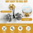 2 x Mity rain Suction Cup Hooks for Door Wreaths, Reusable Metal Wreath Hangers for Front Door Glass Windows, Strong Hold No-Drill Wreath Holder Ideal for Holiday & Christmas Door Decorations（Gold）