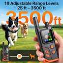 2In1 Wireless Dog Collar Fence System & Correction Collar, Invisible Electric Fence for Dogs Remote Range 25-3500ft, 4 Training Modes, Rechargeable Waterproof Pet Containment for Outdoor (Black Grey)