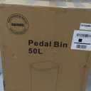 EKO Madison Matte Black 50 Liter/13.2 Gallon Step Trash Can with Inner Liner - Fingerprint Resistant Finish