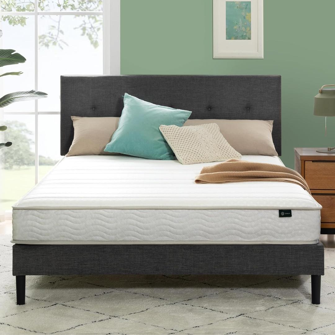 ZINUS 6 Inch Foam and Spring Hybrid Mattress [New Version], Full, Fiberglass Free, Medium Firmness, Durable Support, Certified Safe Foams & Fabric, Mattress in A Box (White)