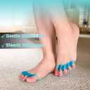 4 x Toe Separators Bunion Corrector - Toe Spacers Yoga Toes Separators for Foot Pain Relief for Hammertoes - Toe Stretcher for Men and Women - 1 Pair - Blue