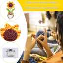 Gossby Positive Sunflower Doll Crochet with Card - Dad Thank You for Being My Rock - Gift for Dad from Daughter, Son, Kid - Fathers Day, Christmas, Birthday Gift - Sentimental Present Idea for Father