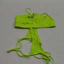ShawGobow Rave Outfits for Women,Cutout Keyhole Low Rise High Leg Bathing Suit,2 Piece Sexy Bikinis Swimsuit Glow Party Blacklight Fluorescent Neon Yellow Large