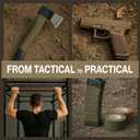 Thunder Tape Tactical Grip Tape 2 Roll Camo Pack (Green & Brown) Gun Grip Tape for Rifle, Firearm, Knife Handle, Magazine, Tool, Bow, Camping Gear 1 x 66 Ft Non-Reflective, Weather-Resistant