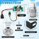 Copkim 12v Dc Geared Motor Kit (1000rpm High Speed), JGB37-520 Motor with CCM6N DC PWM Speed Controller, 6mm D-Shaft Flange and Bracket