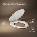 KOHLER 4647-96 Stonewood Toilet Seat Elongated,Wood Toilet Seat, Elongated Toilet Seat for Standard Toilets, Toilet Lid, Biscuit