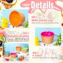 Teenyyou 48 Pcs Ice Cream Bowl Set Includes Plastic Ice Cream Bowls with Spoons and Lids 6-8 oz Reusable Frozen Yogurt Bowls Party Favors for Summer Holiday Sundae Birthday Bar Supplies(4 Colors)