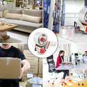 BOMEI PACK Heavy Duty Packaging Tape Dispenser, 2 Inch Tape Gun with Clear Tape, 1 Dispenser + 2 Rolls