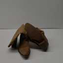 IUV Cowboy Boots For Women Western Cowgirl Boots Mid Calf Snip Toe Boot With Chunky Heel, 8.5, Camel