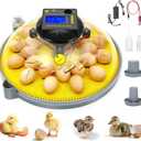 24 Eggs Incubator with Temperature and Humidity Display, Automatic Egg Turning, Automatic Water Bottle Refill, Air Vent, 4 Modes 360 View Incubator, Hatching Chicken Duck Quail Bird