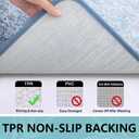 Arotive Microfiber Bathroom Rugs, Shaggy Soft and Absorbent Bath Rug, Non-Slip, Thick Plush Machine Washable Dry Bath Mats for Bathroom, Tub and Shower, 59x24, Light Blue, Rectangular