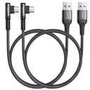 AINOPE [2 Pack 1.6FT Type C Cable, 3.1A Type C Charger Fast Charging, Right Angle Nylon Braided USB to USB C Cable Compatible with Galaxy S22 S21 S10, Note 10 9 A51 LG G8 G7 Charging Cord