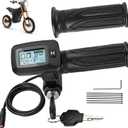 48V Ebike Throttle with M Button Key Replacement for Tuttio Soleil01 Electric Dirt Bike Tutto E Bike, Throttle Grips Kit with LED Display for Tutti Soleil 01 Electric Motorcycle Accessories
