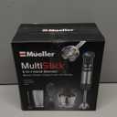Mueller Multistick 5-in-1 Immersion Blender Handheld, 12 Speed Hand Mixer - Turbo Boost, Heaviest Duty Copper Motor, Titanium Blades Hand Blender, Milk Frother Wand, Whisk, Beaker, Chopper, Grey