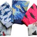 Little Boys Cartoon Pattern Cotton Drawstring Elastic Sweatpants Sport Jogger Pants with Pocket (3-4T, 2pcs-anavy+gray)