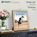 8.5 by 11 Picture Frame Wood Set - 4 Pack, Natural Solid Wood, HD Tempered Glass, Elegant Wood Grain Photo Frame, Table or Wall Display, 8.5x11