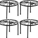 STARVAST 4 Pack Metal Stand for Chicken Feeder Waterer, Heavy Duty Round Chicken Water Feeder Stand Holder, Iron Supports Rack with 4 Legs for Coop Poultry Indoor Outdoor